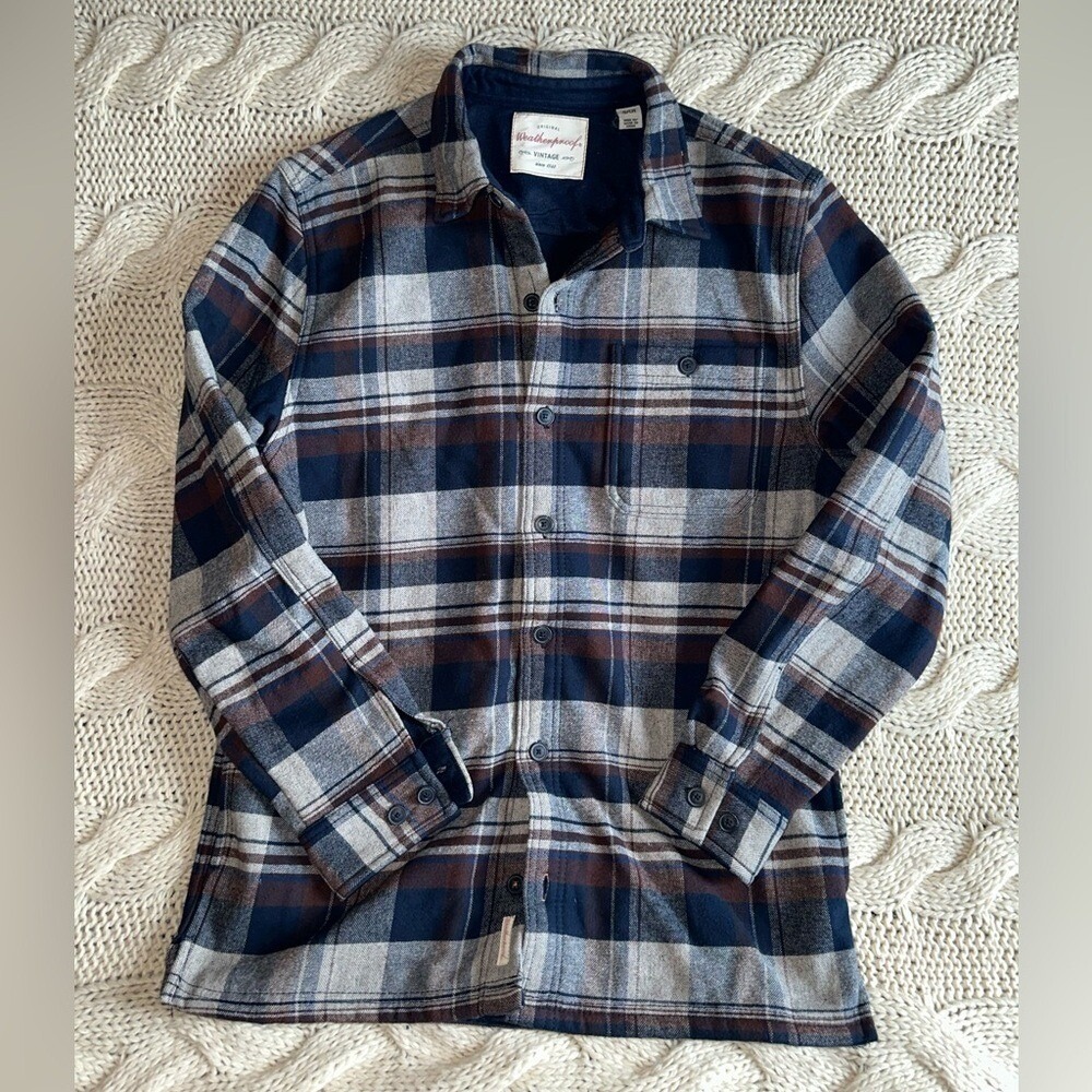 Weatherproof vintage men's long sleeve button shirt